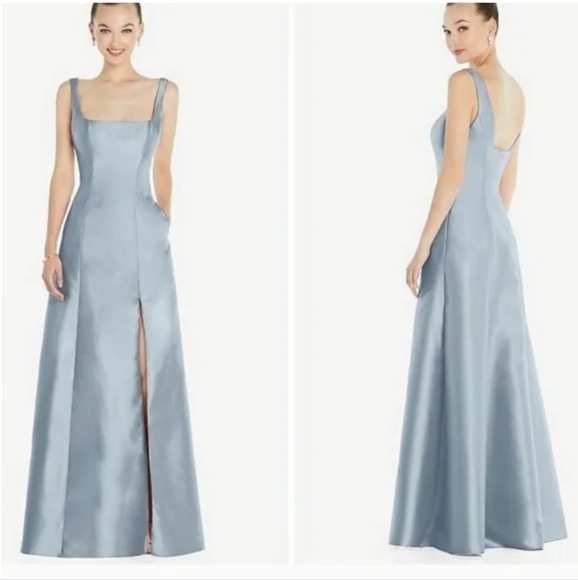 Alfred Sung Sleeveless Square-Neck Princess Line Gown Size 8 - Picture 12 of 12